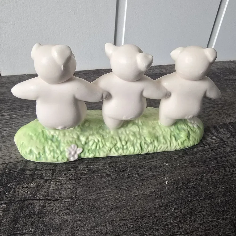 Dept 56 Three Little Pigs Hand Painted Ceramic‎ Figurine Vintage 1987